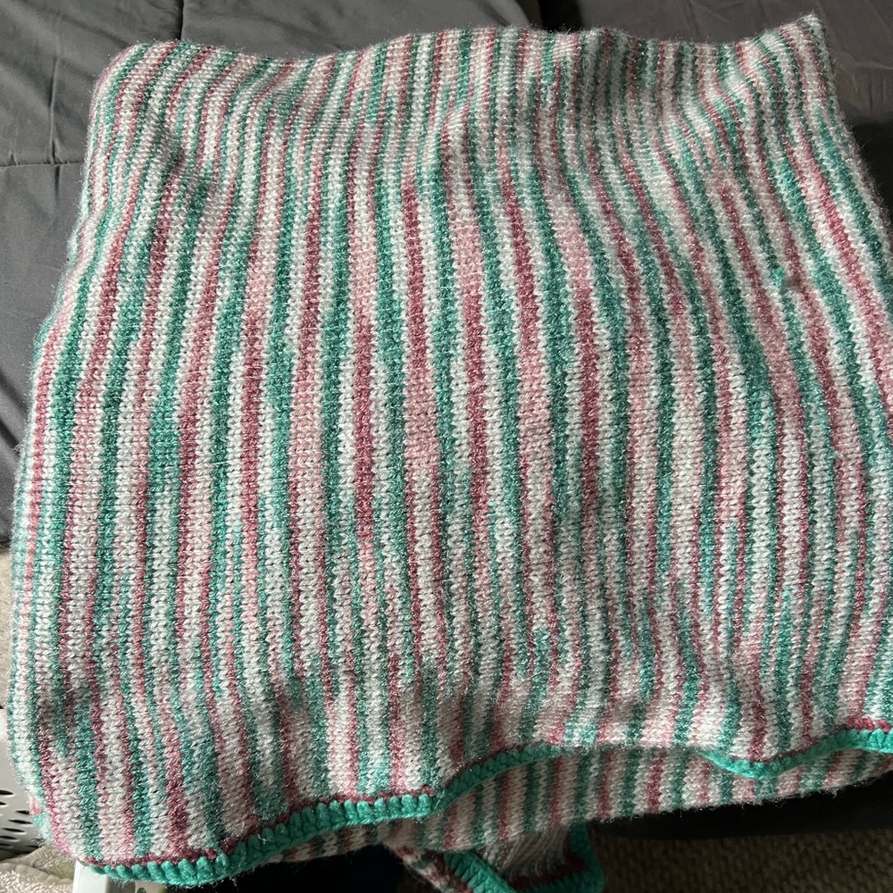 Striped Knit Blanket